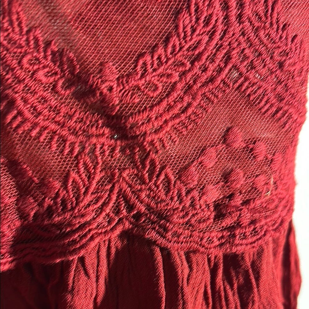 Torrid Red Ruched Ruffled Camisole - Picture 2 of 5